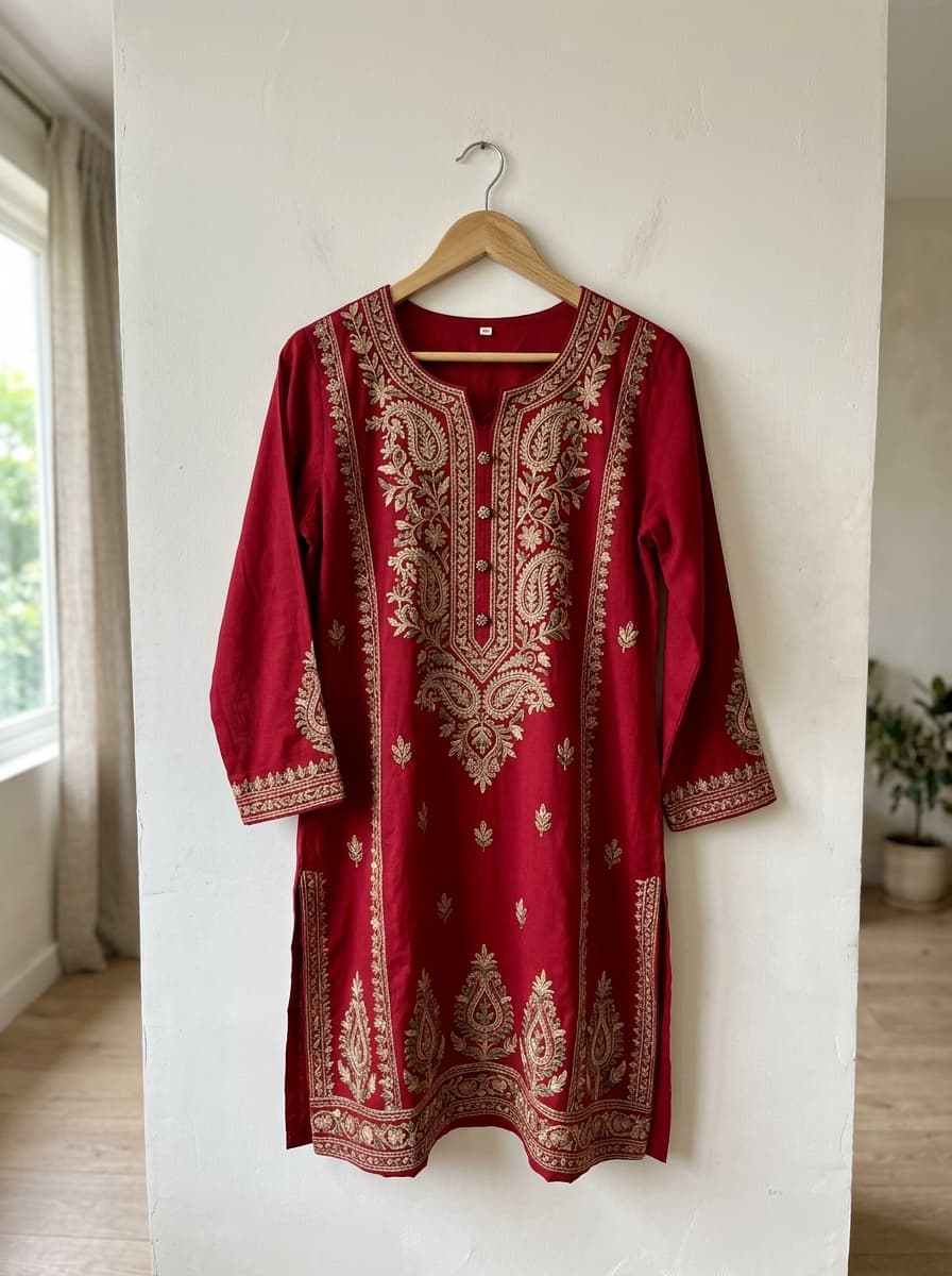 Raw phone photo of the garment before the AI photoshoot